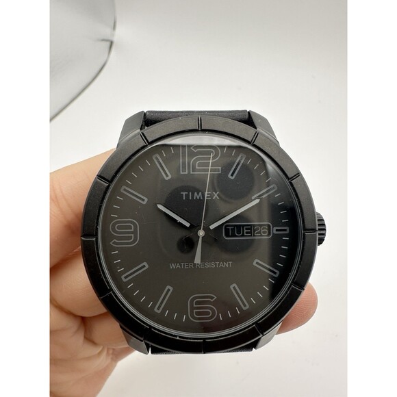 Timex Mod44 Black Leather Strap Men's Watch